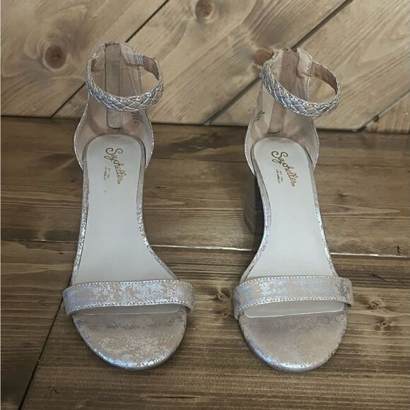 Seychelles Fury Sandal ankle strap pump metallic gold - Picture 2 of 7
